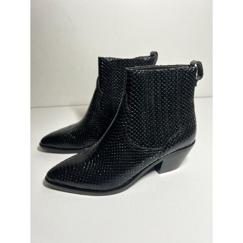 Ash black leather snake floyd - leather,